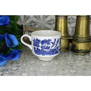 Churchill Blue Willow China Breakfast Tea Cup